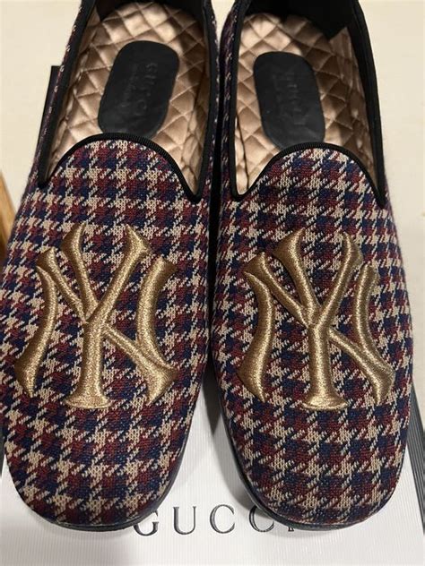 yankee x gucci|Gucci Yankees loafers.